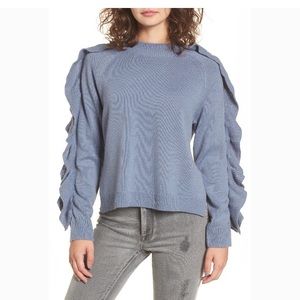 BP Ruffle with imitation pearl sweater size small